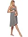 Ekouaer Maternity Dress Hospital Gown Women Nursing Tank Dress Labor Breastfeeding delivery Nightgown (XS-XXL)