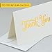 100 Premium Thank You Cards, Envelopes & Stickers - White Gold Foil Stamped – Blank Bulk Folded Note Card - for Weddings, Birthdays, Baby Shower & Business – Presented in a Strong & Stylish Gift Box