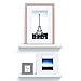 WALLNITURE Contemporary 22 Inch Space Saver Wall Mount Floating Shelves Picture Ledges White