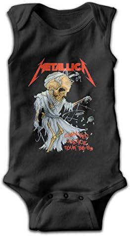 TiaKudy Metallica Baby One-Piece Newborns Sleeveless Bodysuits Jumpsuits
