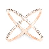 Sterling Silver Pave CZ Rose-Plated 
