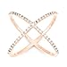 Sterling Silver Pave CZ Rose-Plated 
