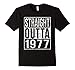 Men's Straight Outta 1977 Funny 40th Birthday T-Shirt 2XL Black