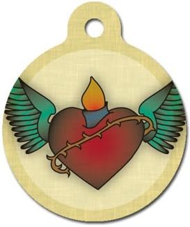 Inked Sacred Heart Tatoo Full-Color Personalized Custom Key Chain
