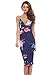 AX Paris Women's Floral Plunge String Strap Midinavy Dress