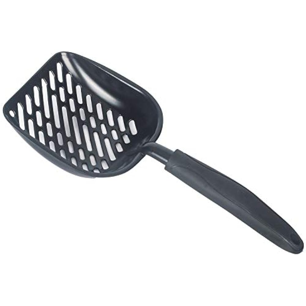 Metal Cat Litter Scoop Long Handle, NonStick Scooper Solid Holder