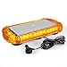 VKGAT 17 Inch 32 LED Roof Top Strobe Lights, Emergency Hazard Warning Safety Flashing Strobe Light Bar for Truck, Snow Plow, Construction Vehicles, with Strong Magnet Base, 12-24V (Amber)