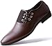 Marino Oxford Dress Shoes for Men - Formal Leather Mens Shoes - Brown - Side Lace - 8.5 D(M) US