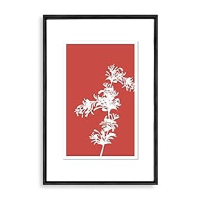 Framed Abstract Flower Home Artwork for Living Room Bedroom