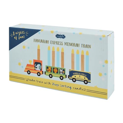 Mud Pie Children Kids Train Menorah; 5 1/2" x 11 3/4"
