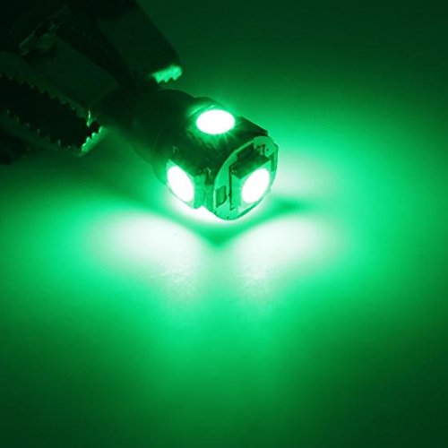 Partsam Pack2 High Power T10 T15 LED Parking Light Bulbs 152 158 159 161 168 Green Led Super Bright for Chevrolet Pontiac Lincoln Ford - Thumbnail 3