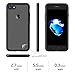 iPhone 7 Case,Splaks Extra Shock-Absorb Clear Back Panel,Extreme Lightweight Transparent Soft Flexible Silicone Rubber Anti-Scratch Protective Cover for iPhone 7-Black