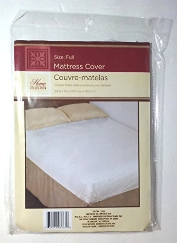 Full Size Fitted Mattress Cover White 54" x 75" Waterproof Protection