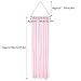 QtGirl 45.8in Hair Bow Holder Organizer Hanger Clip Storage Long Headband Holders for Baby Girls Room Door Wall (Pink and white)