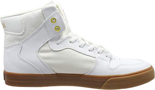 Supra Vaider, Color: White/Gold-Lt Gum, Size: 9
