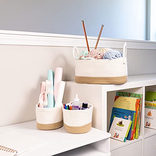 OrganiHaus Woven Storage Baskets for Shelves Toy Storage Basket