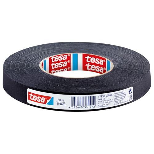 tesa extra Power Perfect Cloth Repair Tape - Black - 50 m x 19 mm