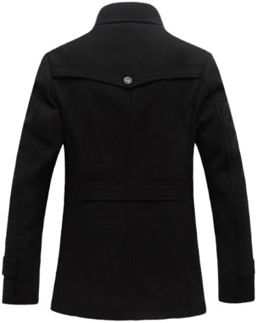 Match Men's Lined Winter Wool Pea Coat Collection
