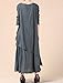 Mordenmiss Women's New Spring/Fall Cotton Long Sleeve Layered Dress Style 1-L Gray