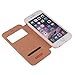 Nouske Smart Touch Case S-View Window Flip Cover/Magnetic Closure/Stand/TPU bumper/360 Protection for 5.5 inch iPhone 6 Plus/iPhone 6S Plus, Rose Gold