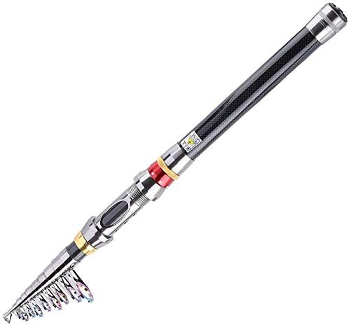 VGEBYTelescopic Fishing Rod Retractable Fishing Pole Rods Saltwater Carbon Fiber Portable Hard Fishing Pole (3.6M) Fishing Rods And Accessories