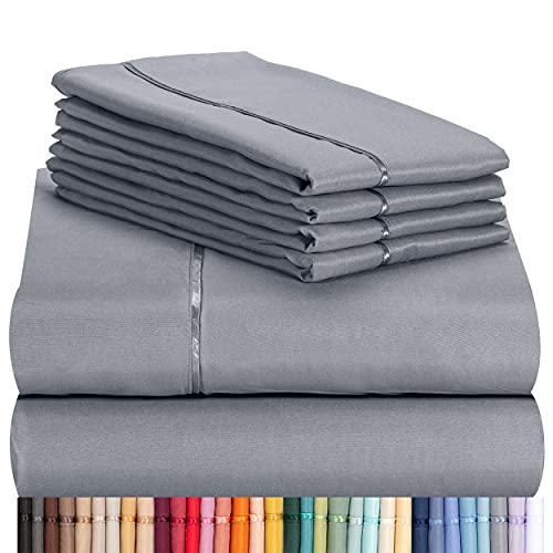 6 PC Bamboo Sheet Set w/ 18 inch Deep Pockets Eco Friendly, Wrinkle Free, Fade