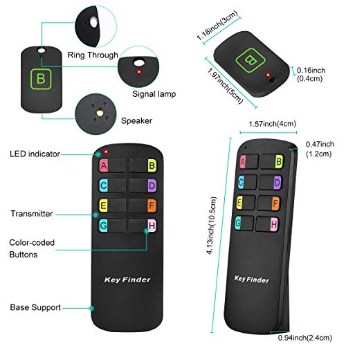 Key Finder Locator,Wireless RF Item Locator with Letters Key Tracker