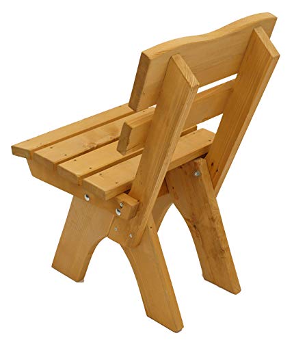 DEGAMO Gartengarnitur Freital 150cm 4-teilig, 2X Stuhl, 1x Bank 150cm 3-sitzer und 1x Tisch 72x150cm, Kiefer lackiert, Outdoor – Bild 7
