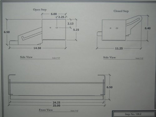 Elkhart RV Motorhome Camper Trailer 24" Single Step / 5" Drop/Foldaway Entry Step - Thumbnail 3