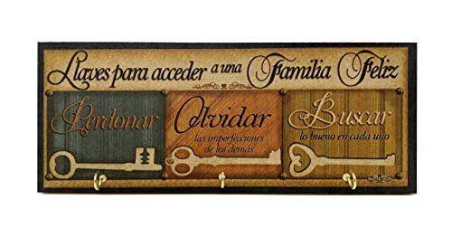 AÑORANZA - Porta llaves de madera - Llaves - con mensaje familiar