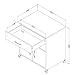South Shore 2-Door Printer Stand with Storage on Wheels, Pure Black, 19 75 L x 26 W x 27 25 H,