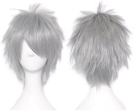 Amazon Caseeden ケースエデン コスプレ ウィッグ コスプレ用ウィッグ Dramatical Murder ドラマダ クリア No 6 紫苑 ヘタリア ギルベルト バイルシュミット プロイセン Sket Dance 加藤希里 ショート シルバー 銀髪 銀色 グレー 灰色 ホワイトメルチェ ウィッグ