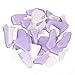 Sea Glass | 11oz Tumbled Sea Glass Decor | Bulk Seaglass Pieces for Beach Wedding Decor & Crafts | Plus Free Nautical eBook by Joseph Rains (Purple, White)
