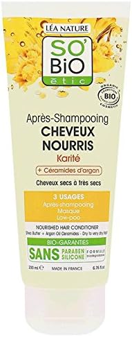 SO' BIO ETIC - Nourishing Conditioner with Shea Butter & Argan - For dry to extremely dry hair - Boosts the hair structure - Suitable as a hair mask - Free from parabens & silicon - 200ml