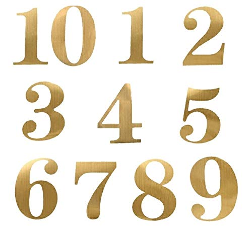 Sourcemall Wedding Party Number Stickers for Table Card Accessories Decorative self-adhensive Number Sticker Gold 1-20