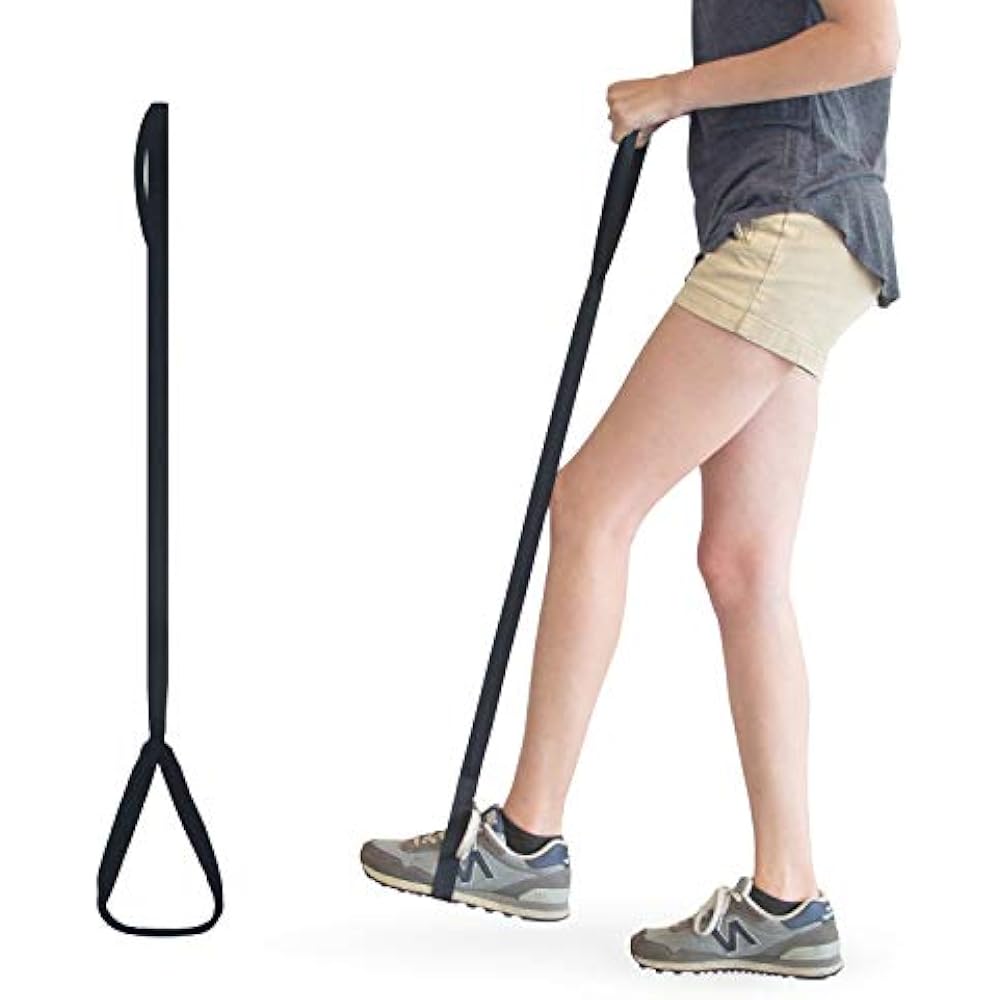 RMS 42 Inch Long Leg Lifter Durable & Rigid Hand Strap Foot Loop