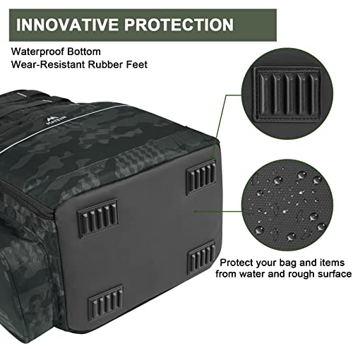 Fishing Tackle Backpack with Cooler, MATEIN Large Fishing Bag with Rod