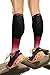 Physix Gear Calf Compression Sleeves - Compression Sleeves for Running, Shin Splints Support, Black/Pink, L/XL