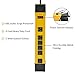 Bestten 6 Outlet Heavy Duty Metal Workshop Surge Protector Power Strip with Cord Management, 6-Foot Cord, ETL Certified