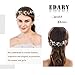 Edary Bridal Pearl Hair Vines Wedding Floral Headpiece Silver Crystal Hair Piece Accessories for Brieds and Bridesmaids