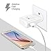 Adaptive Fast Charging Wall Charger Adapter for Samsung Galaxy S6 S7 S8 S9 S10 / Edge/Plus/Active, Note 5,Note 8, Note 9, and More (2 Pack) (White) Aolerx Quick Charge