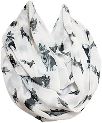 Etwoa German Shepherd Print Infinity Scarf