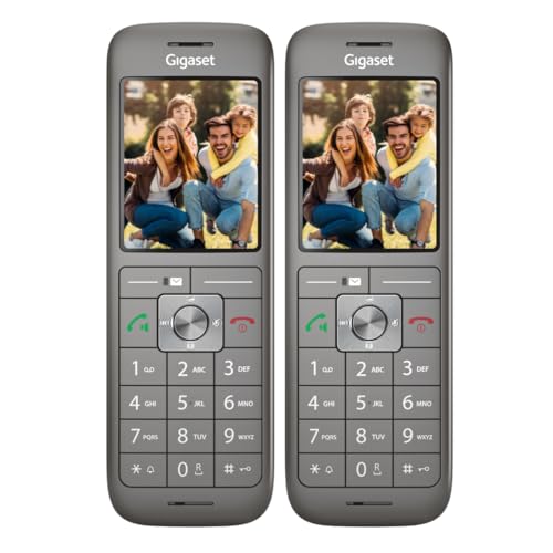 Gigaset CL660HX DUO - 2 design DECT-Mobilteil mit Ladeschale - Fritzbox-kompatibel - hochwertiges Schnurloses Telefon für Router und DECT-Basis, anthr
