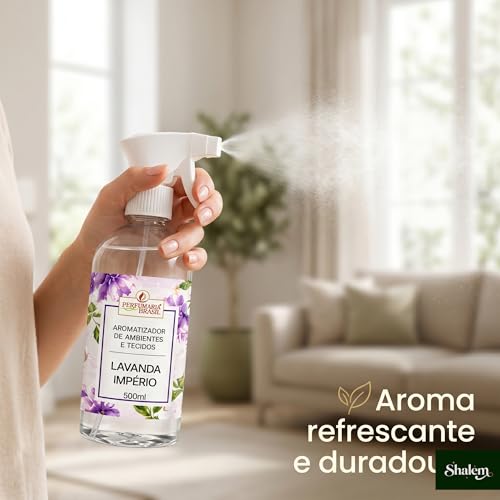 Aromatizador de Ambientes e Tecidos 500ml – Home Spray Perfumado Premium, Aroma Duradouro para Casa, Sofás, Cortinas e Roupas - Lavanda Imperio
