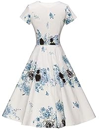 GownTown Vestido elástico para mujer, estilo vintage de los años 50, estilo Rockabilly Swing