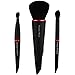 Revlon Travel Brush Kit, 3 Pc Set includes Crease Shadow, All Over Eyeshadow & Blush Makeup Brush Set with Travel Case