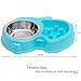 UPSKY Slow Feeder Dog Cat Bowls Double dog bowls 2 in 1 Fun Feeder Eco-friendly Durable Preventing Choking Design Bowls for Small Dogs and Cats