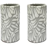 Talavera Ceramic Shot Glasses (Set of 2) – Authentic Mexican Design - Handcrafted in Mexico (white)