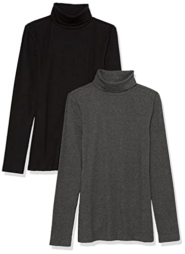 Amazon Essentials Women's Slim-Fit Stretchy Layering Long Sleeve Knit Rib Turtl…