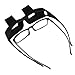DS. DISTINCTIVE STYLE Lazy Readers Glasses Prism Glasses Lying Down Bed Horizontal Watching TV Reading Spectacles Horizontal Glasses - Black